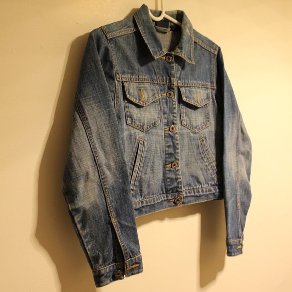 Route 66 Vintage Cropped Denim Jacket - Picture 4 of 7